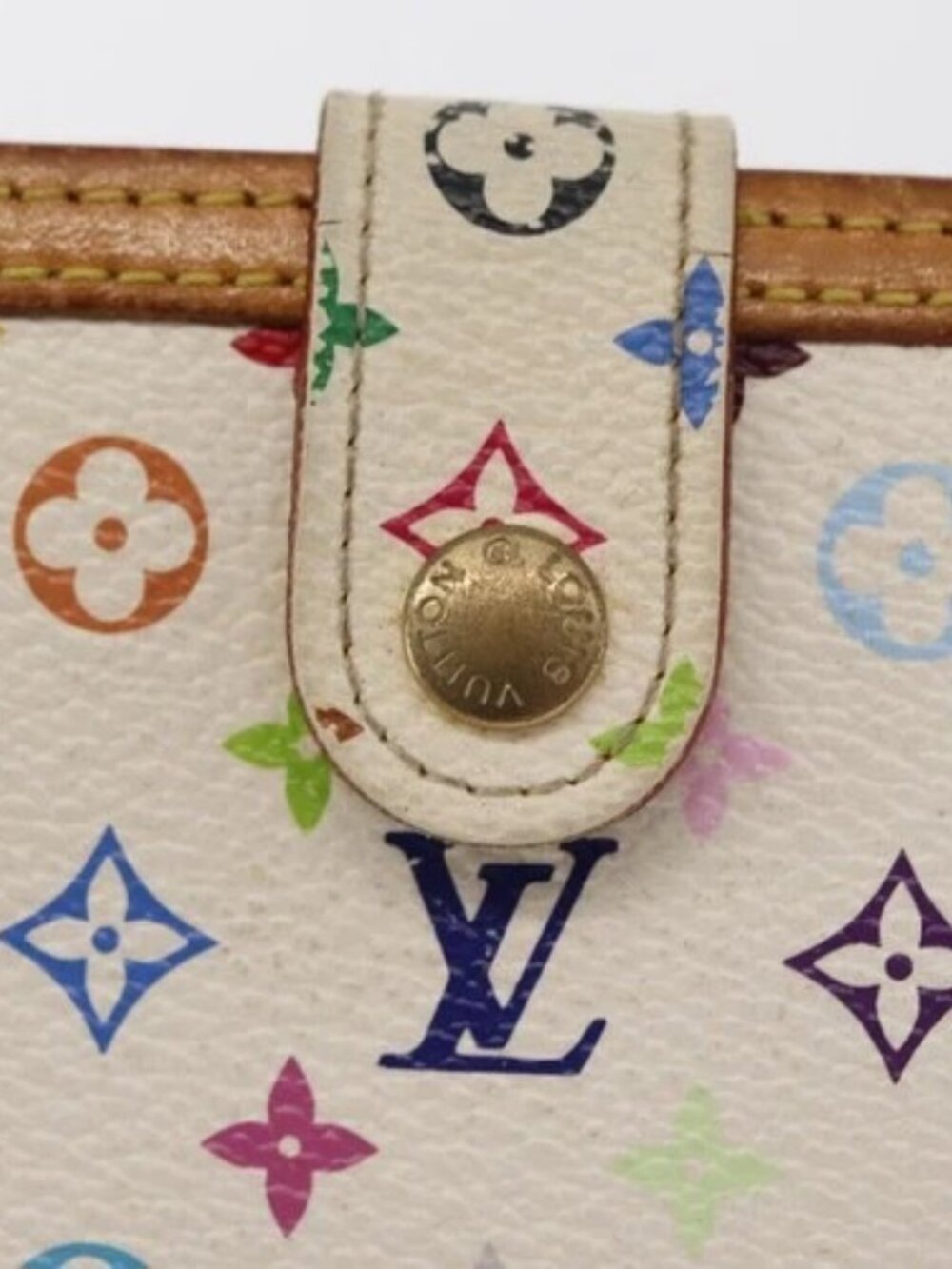 LOUIS VUITTON Multicolor Porte MonnaieViennois Wallet White M92987 Auth 165243 - Picture 11 of 16